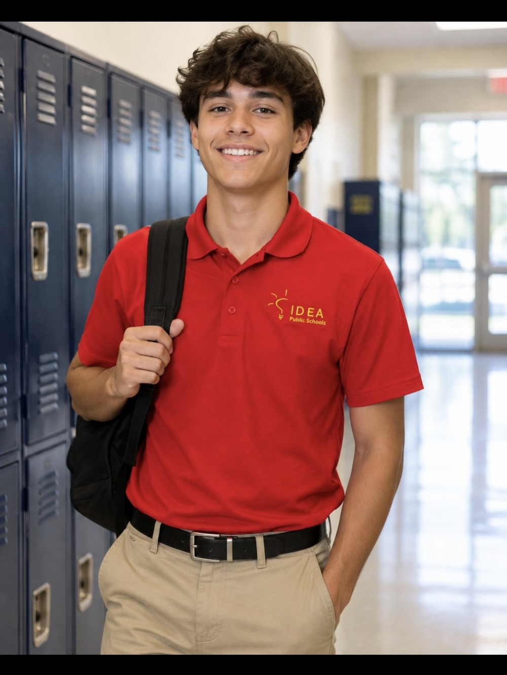 IDEA Public Schools Uniform Polo Shirts – Red – Adult Large